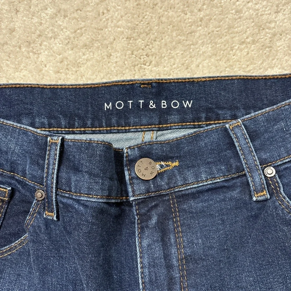 MOTT AND BOW Jeans Women's 32x30 Blue Boyfriend Denim Dark‎ Wash